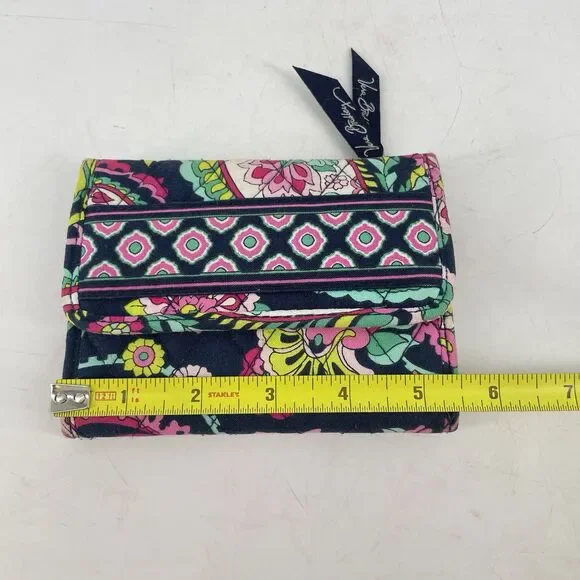 Vera Bradley Floral Zip Card Case Wallet Coin Purse Multicolor 5.5” - Picture 2 of 9